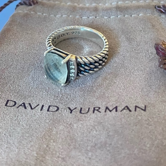 💯David Yurman Wheaton 10x8mm Prasiolite size 6 - Picture 1 of 16